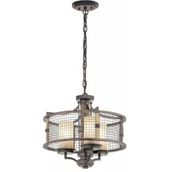 Elstead Lighting Ahrendale hanglamp 3x60 W bruin KL-AHRENDALE3
