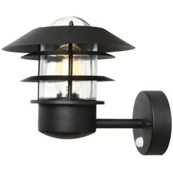 Elstead Lighting Helsingor buitenwandlamp 1x60 W zwart HELSINGOR-PIR-BK