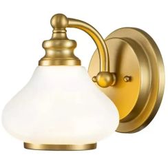 Elstead Lighting Ainsley wandlamp 1x3 W messing HK-AINSLEY1-BATH-BB