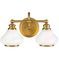 Elstead Lighting Ainsley wandlamp 2x3 W messing HK-AINSLEY2-BATH-BB