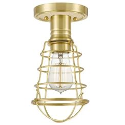 Elstead Lighting Mixon plafondlamp 1x60 W messing QZ-MIXON-SF-BB