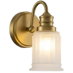 Elstead Lighting Swell wandlamp 1x3 W messing QZ-SWELL1-BB-BATH