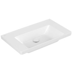 Villeroy & Boch Subway 3.0 wastafel 80x47 cm rechthoekig meubel wit glans 4A708301