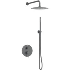 Balneo Cascade doucheset inbouw met regendouche grafiet H0301070606
