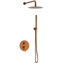 Balneo Cascade doucheset inbouw met regendouche koper H0301050606