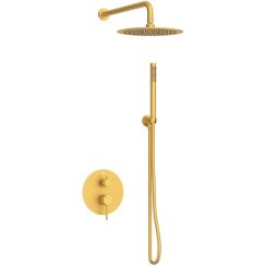 Balneo Cascade doucheset inbouw met regendouche gouden H0301040606