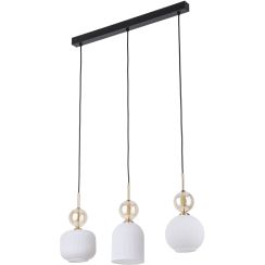 TK Lighting Sophia Cognac White hanglamp 3x10 W wit-gouden 11591