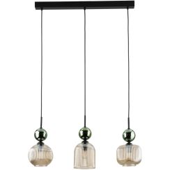 TK Lighting Sophia Green Cognac hanglamp 3x10 W groen-bruin 11147