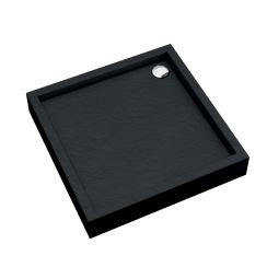 Schedpol Medium Black Stone vierkante douchebak 80x80 cm zwart 3.4730/C/ST