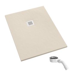 Schedpol Kalait Cashmere Stone rechthoekige douchebak 100x80 cm beige 3.3106/PK/ST-M2