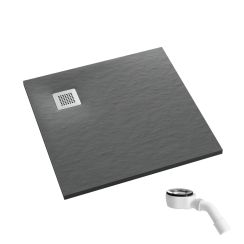 Schedpol Kalait Grey Stone vierkante douchebak 80x80 cm grijs 3.3100/S/ST-M2