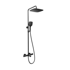 Ravak Termo 300 doucheset wand met thermostaat met regendouche zwart X070444