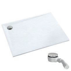 Schedpol Etrusco White Stone rechthoekige douchebak 90x70 cm wit 3.474/B/ST