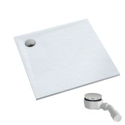 Schedpol Etrusco White Stone vierkante douchebak 90x90 cm wit 3.461/B/ST