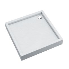 Schedpol Medium White Stone vierkante douchebak 90x90 cm wit 3.4731/B/ST