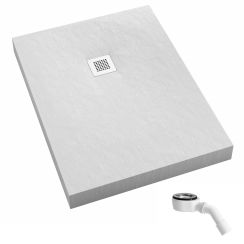 Schedpol New Horizons White Stone rechthoekige douchebak 110x90 cm wit 3.3316/B/ST-M2