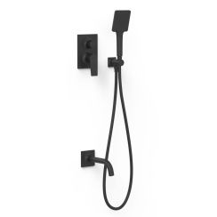 Tres Project bad- en douchekraan inbouw zwart 22138007NM
