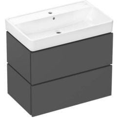 Hansgrohe Xilesa E wastafel met kast 80 cm grijs 54397760