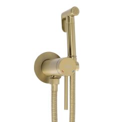 Rea Clif bidetkraan met doucheset wand gouden REA-B5844