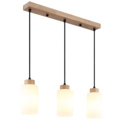 Globo Lighting Rowena hanglamp 3x60 W wit-bruin 15977-3H