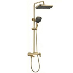 Rea Arlo doucheset wand met regendouche gouden REA-P7441