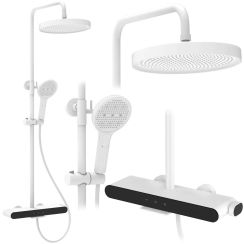 Rea Farel doucheset wand met regendouche wit REA-P0353
