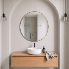 Baltica Design Aluma spiegel 90x90 cm rond gouden 5904107933382