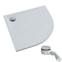 Schedpol Etrusco White Mat halfronde douchebak 90x90 cm wit 3.464/B/MG