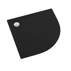 Schedpol Etrusco Black Mat halfronde douchebak 80x80 cm zwart 3.463/C/MG