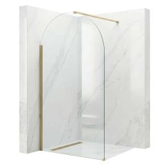 Rea Heaven inloopdouchewand 110 cm gouden geborsteld/helder glas REA-K6683
