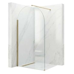 Rea Heaven inloopdouchewand 100 cm gouden geborsteld/helder glas REA-K6684