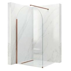 Rea Heaven inloopdouchewand 100 cm koper geborsteld/helder glas REA-K6687