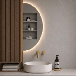 Baltica Design Aluma spiegel 60x120 cm met verlichting gouden 5904107934563