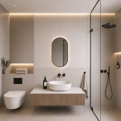Baltica Design Aluma spiegel 50x70 cm ovaal met verlichting zwart 5904107934365