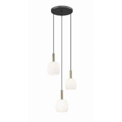 Zuma Line Calvo hanglamp 3x28 W zwart-gouden P0076-03A-P7AA