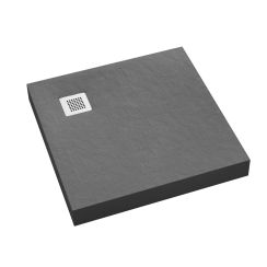 Schedpol New Horizons Grey Stone vierkante douchebak 80x80 cm grijs 3.3300/S/ST-M2