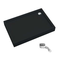 Schedpol Competia New Black Mat rechthoekige douchebak 120x80 cm zwart 3.4638/C/MG