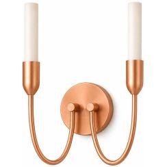 Argon Augustine wandlamp 2x6 W wit-koper 7303