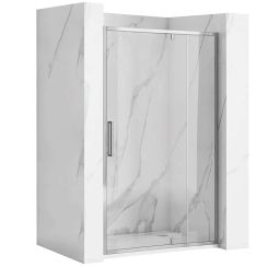 Rea Rapid Swing douchedeur 120 cm kantelbaar chroom glans/helder glas REA-K5456