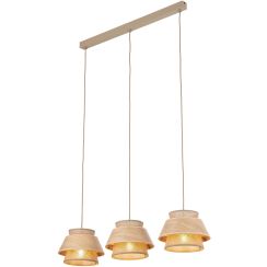 TK Lighting Kalum hanglamp 3x15 W beige 11810