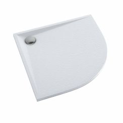Schedline Libra Grooved White Stone halfronde douchebak 90x90 cm wit 3SP.L1O-9090/B/GR