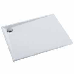 Schedline Libra Grooved White Stone rechthoekige douchebak 90x80 cm wit 3SP.L1P-8090/B/GR