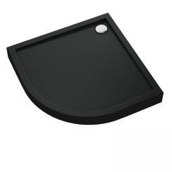 Schedline Cameron Black Mat halfronde douchebak 80x80 cm zwart 3ST.C1O-8080/C/MG