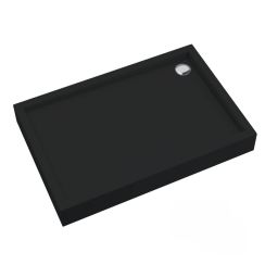 Schedline Cameron Black Mat rechthoekige douchebak 100x90 cm zwart 3ST.C1P-90100/C/MG