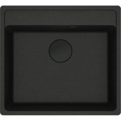 Franke Maris spoelbak van graniet 56x51 cm grijs/grafiet/onyx 114.0741.193