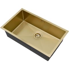 Ruvetti Stelio stalen spoelbak 74x44 cm gouden 5001S_PVD_CH80_P