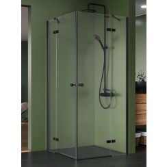 New Trendy Kalibra Black douchecabine 120x110 cm rechthoekig zwart mat/helder glas K-5109