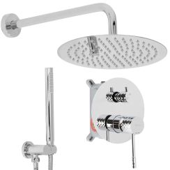 Rea Lungo doucheset inbouw met regendouche chroom REA-P6963