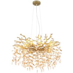 Globo Lighting Queena hanglamp x40 W gouden 64138H2G