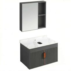 Rea Modo badkamermeubelset 60x48x cm hangend onder de wastafel grijs REA-M0097